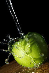 Image showing Apple and Water