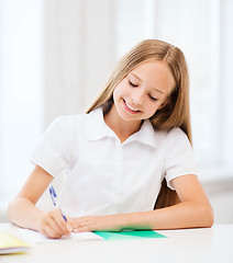 Image showing student girl studying at school