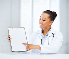 Image showing doctor with blank prescription