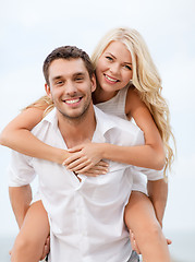 Image showing couple having fun on the beach