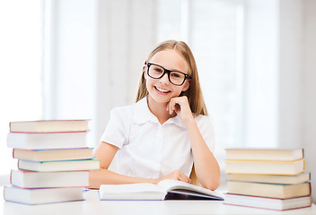 Image showing student girl studying at school