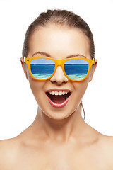 Image showing amazed girl in shades