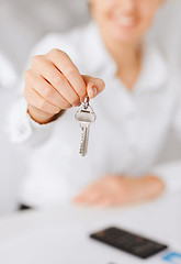 Image showing woman hand holding house keys