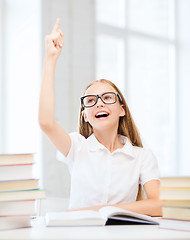 Image showing student girl studying at school