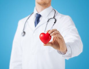 Image showing male doctor with heart