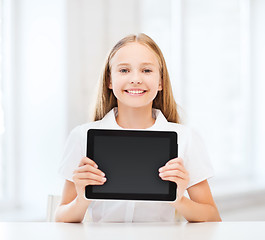 Image showing girl with tablet pc at school