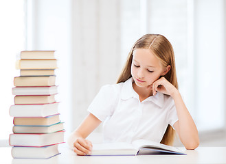 Image showing student girl studying at school