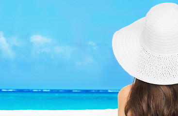 Image showing girl posing on the beach