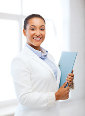 Image showing african businesswoman in office