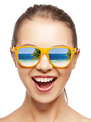 Image showing amazed girl in shades