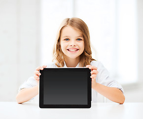 Image showing girl with tablet pc at school