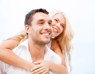 Image showing couple having fun on the beach