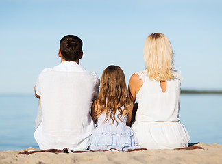 Image showing happy family at the seaside