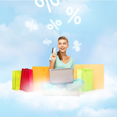 Image showing woman doing internet shopping