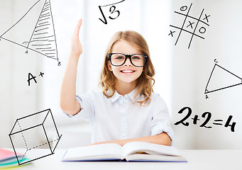 Image showing student girl studying at school