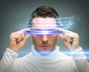 Image showing man with digital glasses