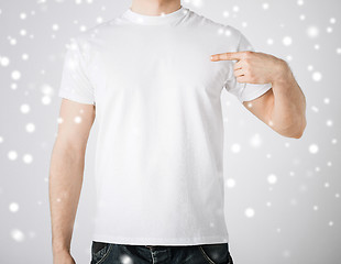 Image showing man in blank t-shirt