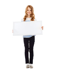 Image showing little girl with blank white board