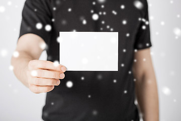 Image showing man hand with blank paper