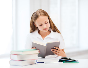 Image showing student girl studying at school