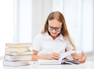 Image showing student girl studying at school