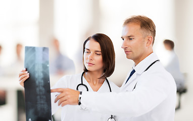 Image showing two doctors looking at x-ray