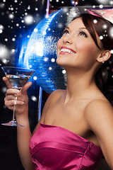 Image showing woman with cocktail