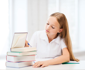 Image showing student girl studying at school