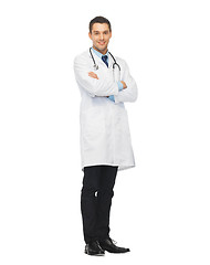 Image showing young male doctor with stethoscope