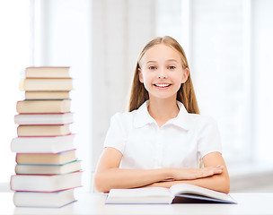 Image showing student girl studying at school