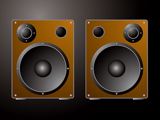 Image showing golden speakers