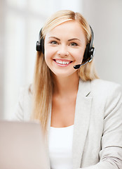 Image showing friendly female helpline operator