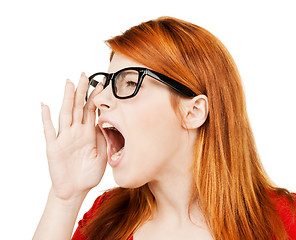 Image showing screaming woman