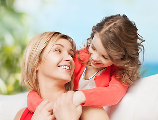 Image showing happy mother and daughter