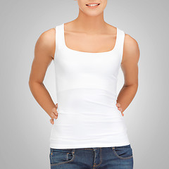 Image showing woman in blank white tank top