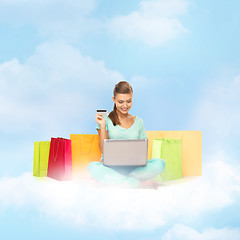 Image showing woman doing internet shopping