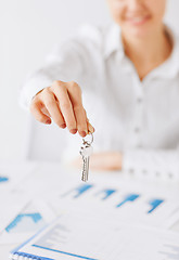 Image showing woman hand holding house keys