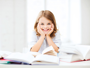 Image showing student girl studying at school