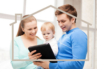 Image showing family with child and dream house