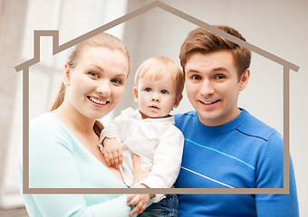 Image showing family with child and dream house