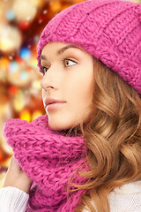 Image showing beautiful woman in winter hat