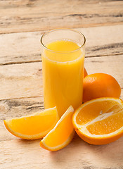 Image showing orange juice with oranges