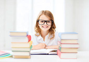 Image showing student girl studying at school