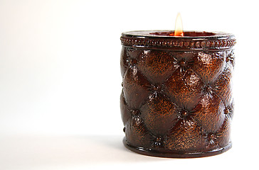 Image showing Leather Look Candle