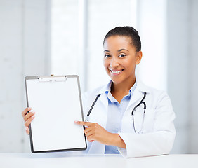 Image showing doctor with blank prescription
