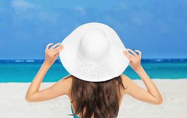 Image showing girl posing on the beach