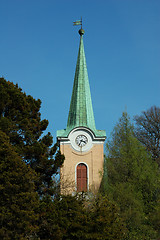 Image showing Norwegian church tower