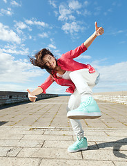 Image showing beautiful dancing girl in movement