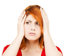 Image showing stressed woman