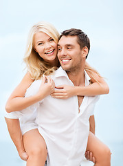 Image showing couple having fun on the beach